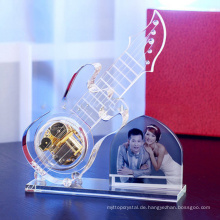 Neuer Entwurf - Kristallglas-Gitarren-Modell mit Fotorahmen für Hochzeits-Andenken-Geschenk 2015